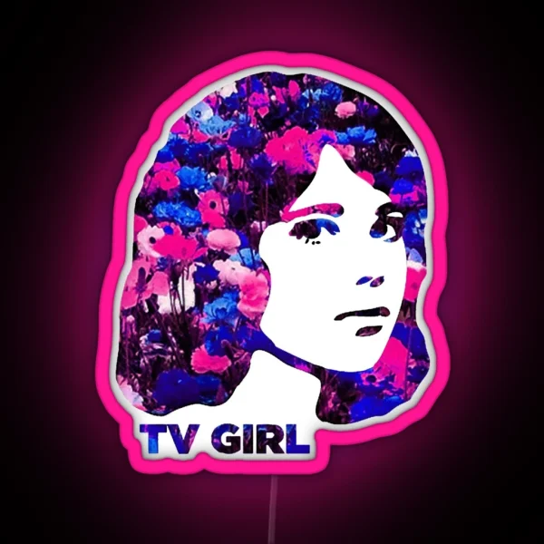 TV GIRL Floral RGB Neon Sign