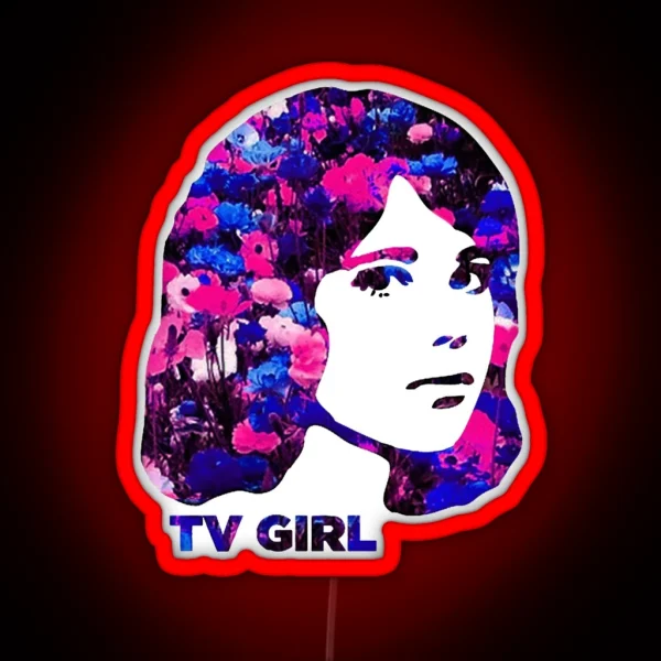 TV GIRL Floral RGB Neon Sign
