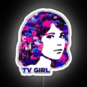 TV GIRL Floral RGB Neon Sign
