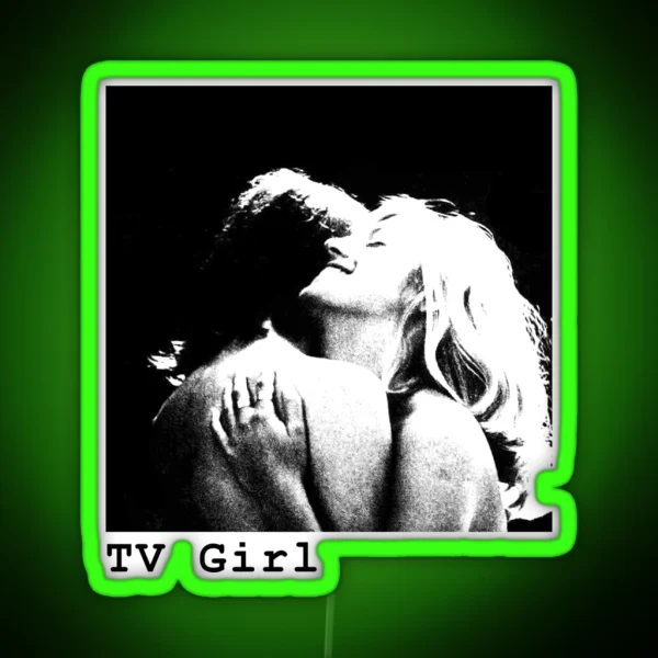 TV Girl French Exit Cover Transparent RGB Neon Sign