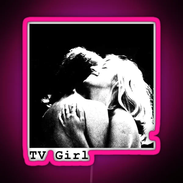 TV Girl French Exit Cover Transparent RGB Neon Sign