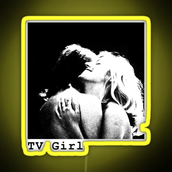 TV Girl French Exit Cover Transparent RGB Neon Sign