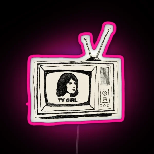 TV Girl French Exit Led RGB Neon Sign
