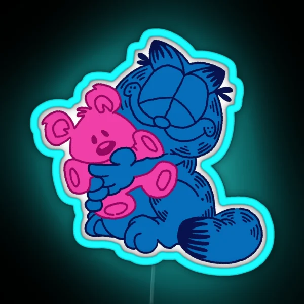 TV Girl Garfield Who Really Cares Album Cover Parody Led RGB Neon Sign