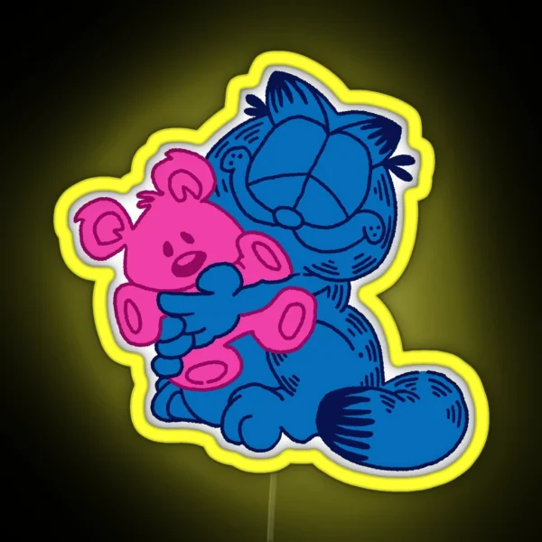 TV Girl Garfield Who Really Cares Album Cover Parody Led RGB Neon Sign