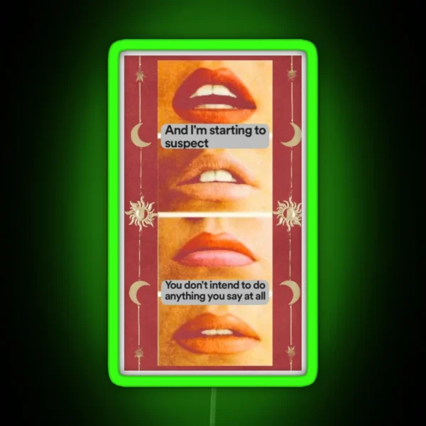 TV Girl Not Allowed Digital Collage RGB Neon Sign