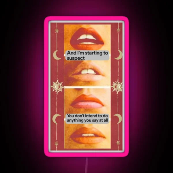 TV Girl Not Allowed Digital Collage RGB Neon Sign