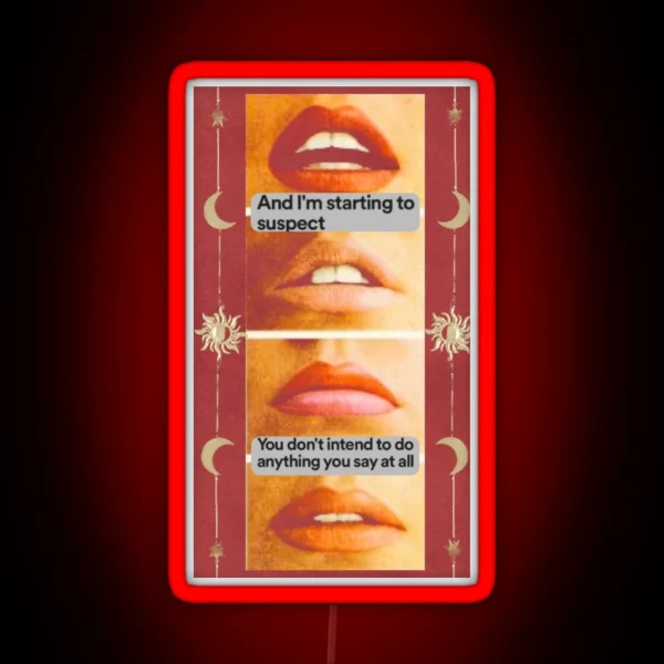 TV Girl Not Allowed Digital Collage RGB Neon Sign