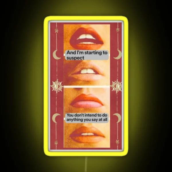 TV Girl Not Allowed Digital Collage RGB Neon Sign