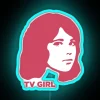 Eye-catching pink neon logo light box for TV fanatics