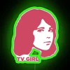 Pastel pink and neon RGB dream girl wall decoration art.