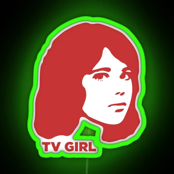 TV Girl Red Dream Girl Logo RGB Neon Sign