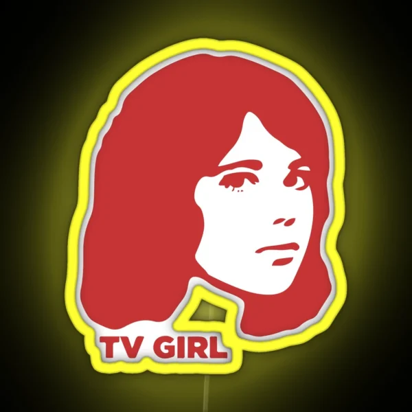 TV Girl Red Dream Girl Logo RGB Neon Sign