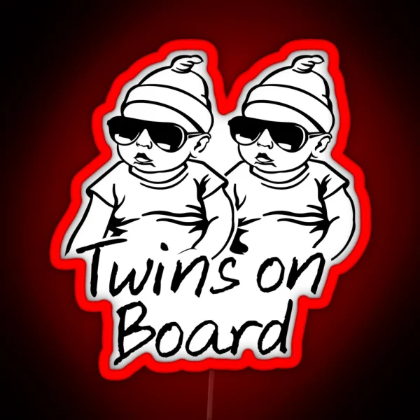 Twins On Board RGB Neon Sign