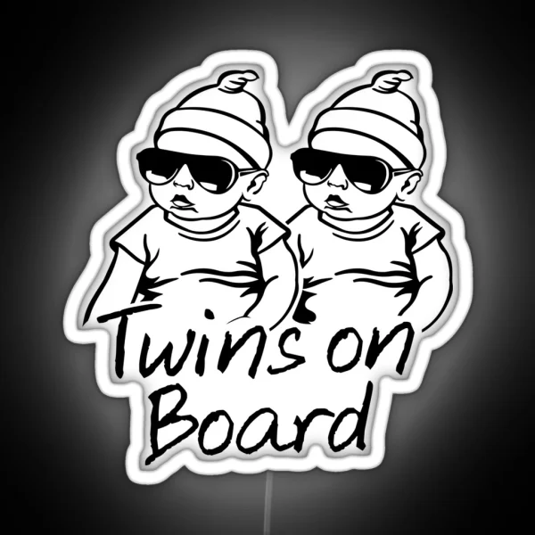 Twins On Board RGB Neon Sign