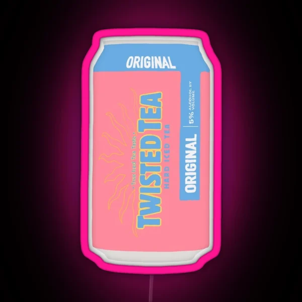 Twisted Tea Pink RGB Neon Sign