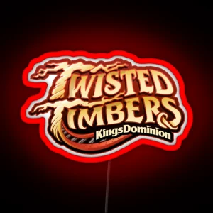 Twisted Timbers Roller Coaster RGB Neon Sign