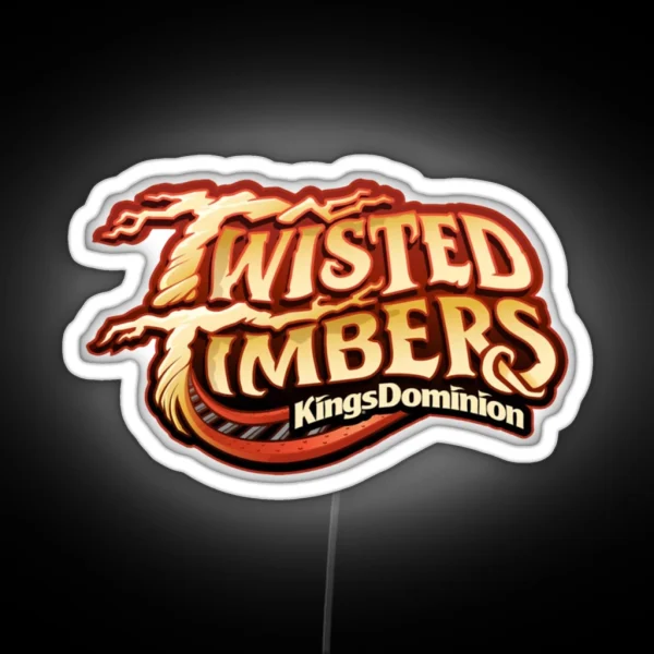 Twisted Timbers Roller Coaster RGB Neon Sign