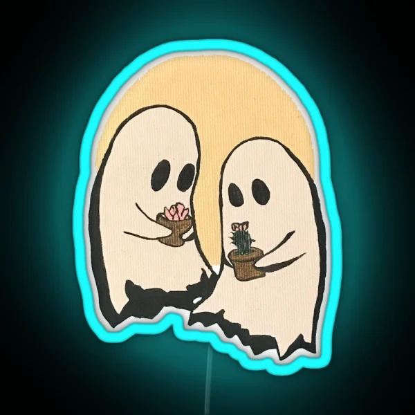 Two Ghosts RGB Neon Sign