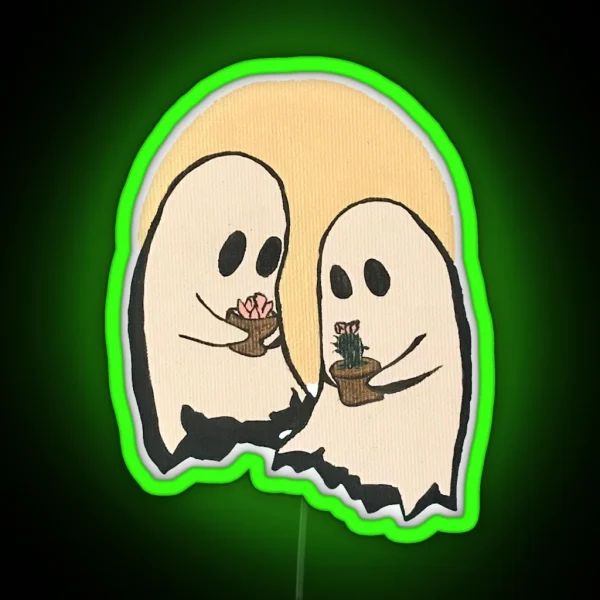 Two Ghosts RGB Neon Sign
