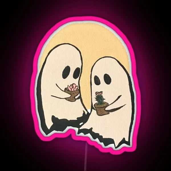Two Ghosts RGB Neon Sign