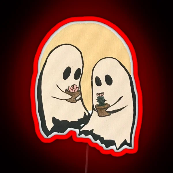 Two Ghosts RGB Neon Sign