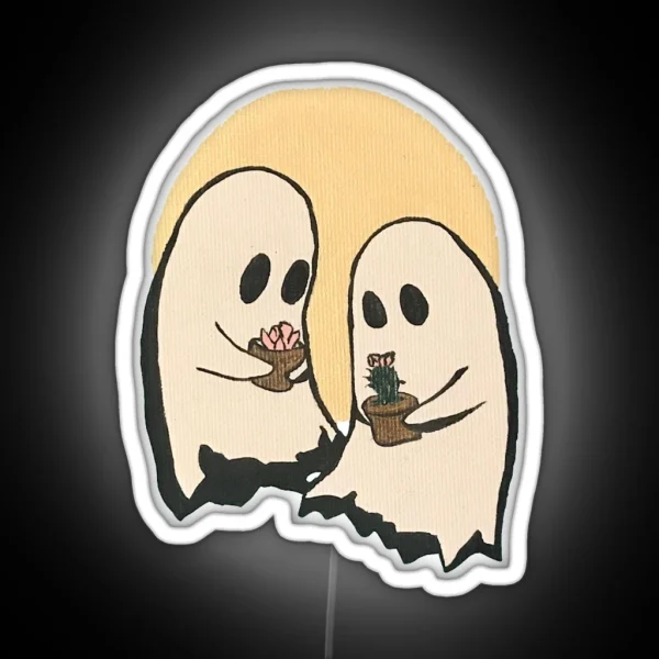 Two Ghosts RGB Neon Sign