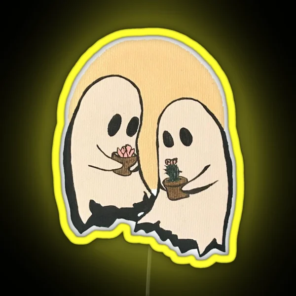 Two Ghosts RGB Neon Sign