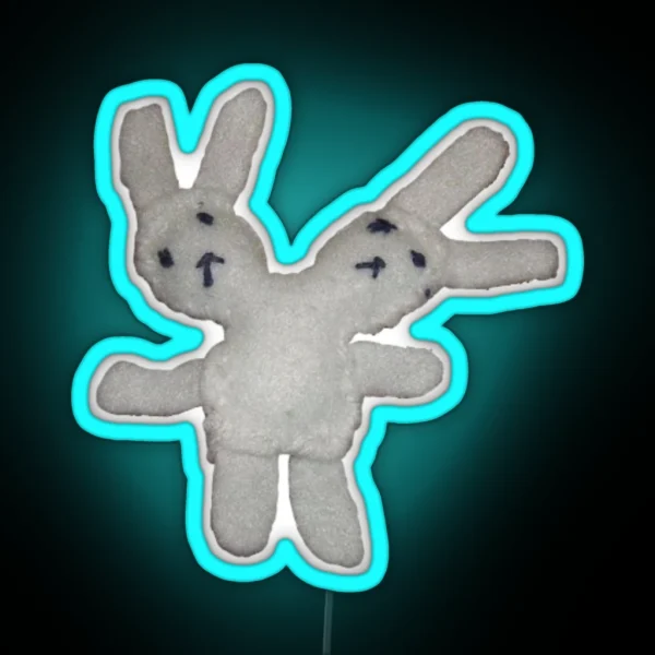 Two Headed Bunny RGB Neon Sign