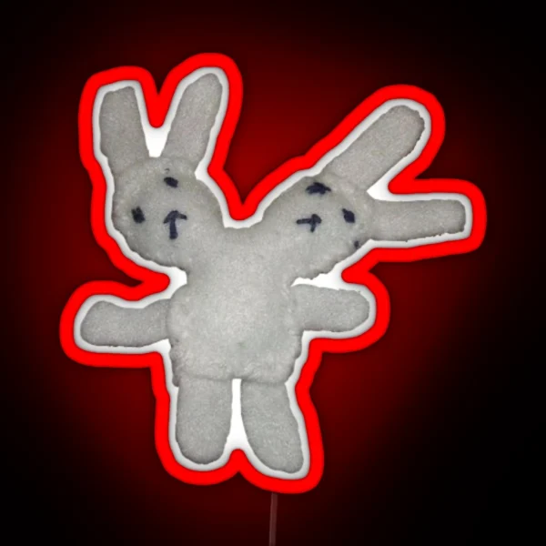 Two Headed Bunny RGB Neon Sign