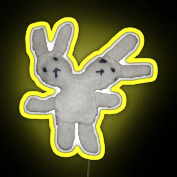 Two Headed Bunny RGB Neon Sign