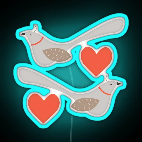 Two Turtle Doves RGB Neon Sign