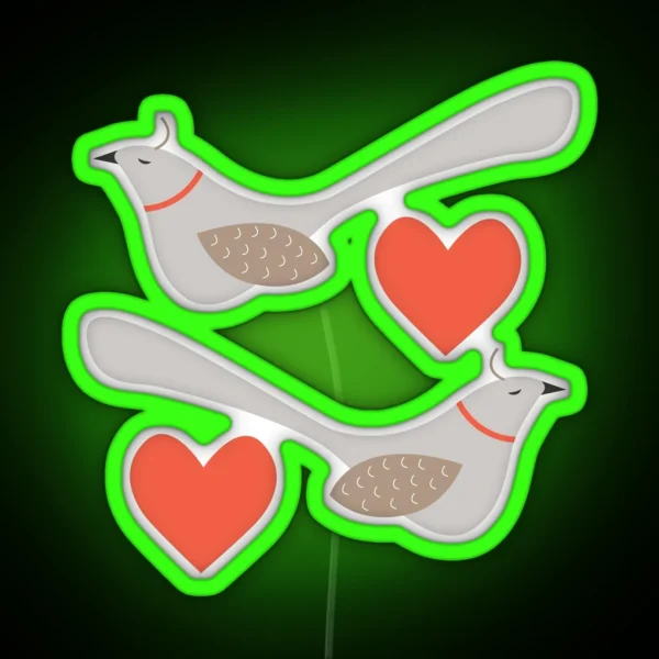 Two Turtle Doves RGB Neon Sign