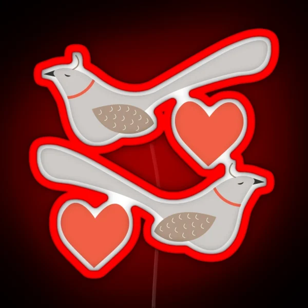Two Turtle Doves RGB Neon Sign