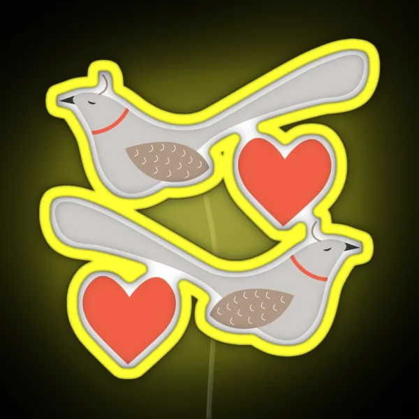 Two Turtle Doves RGB Neon Sign