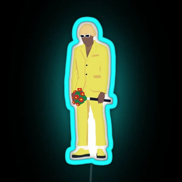 Tyler The Creator NEW MAGIC WAND Minimalist Design RGB Neon Sign