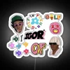 Tyler The Creator's Vibrant RGB Neon Sign with Drip Art Style