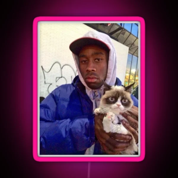 Tyler With Cat RGB Neon Sign