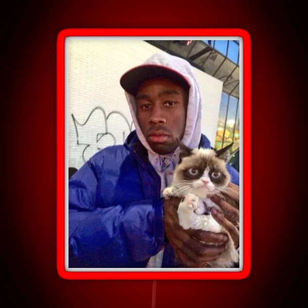 Tyler With Cat RGB Neon Sign
