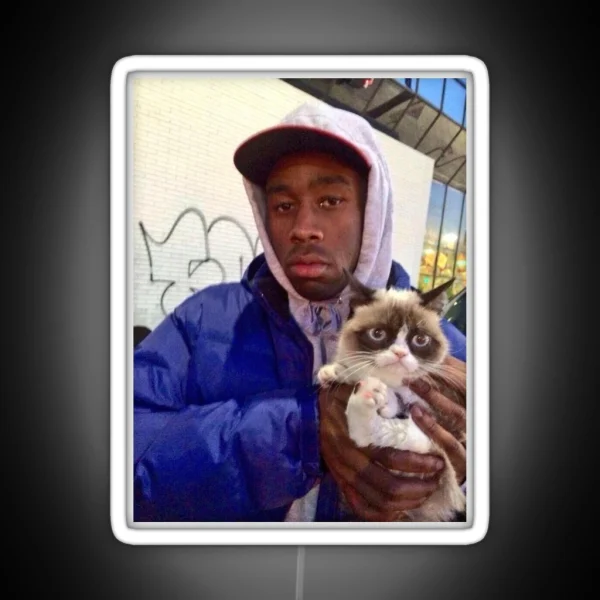Tyler With Cat RGB Neon Sign