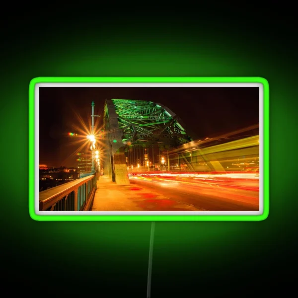 Tyne Bridge Light Trails RGB Neon Sign