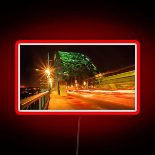 Tyne Bridge Light Trails RGB Neon Sign