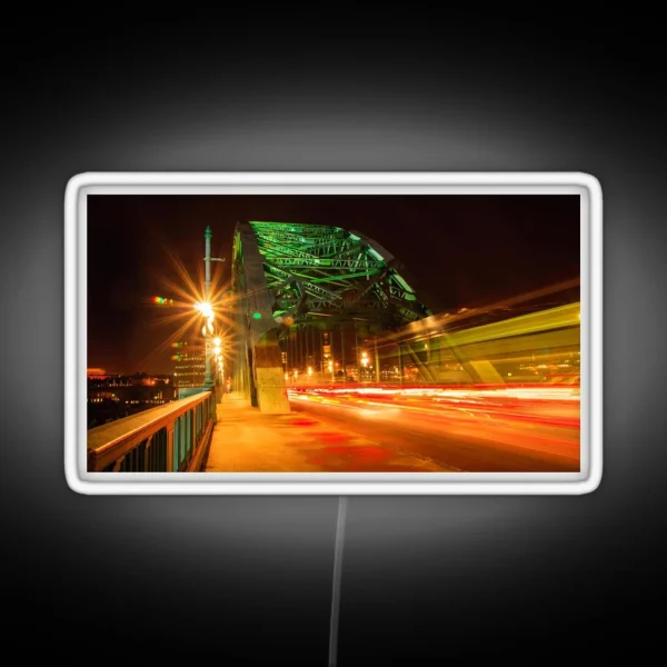 Tyne Bridge Light Trails RGB Neon Sign