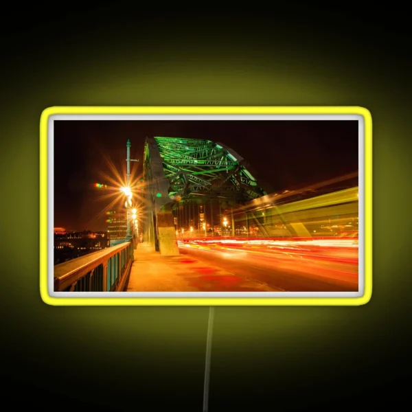 Tyne Bridge Light Trails RGB Neon Sign