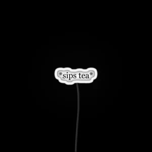 Typed Sips Tea Led RGB Neon Sign