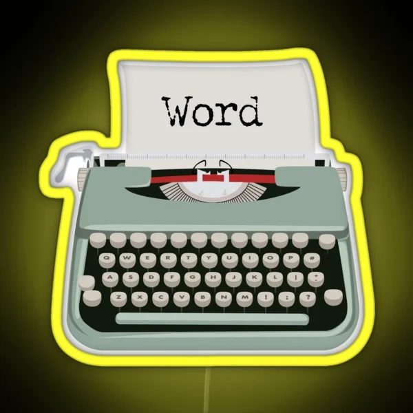 Typewriter Word RGB Neon Sign