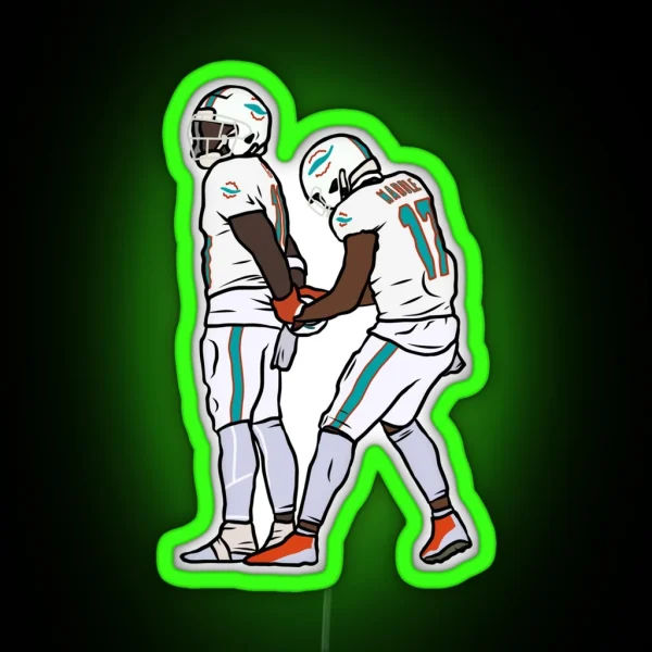 Tyreek Hill Arrest Touchdown Celebration RGB Neon Sign