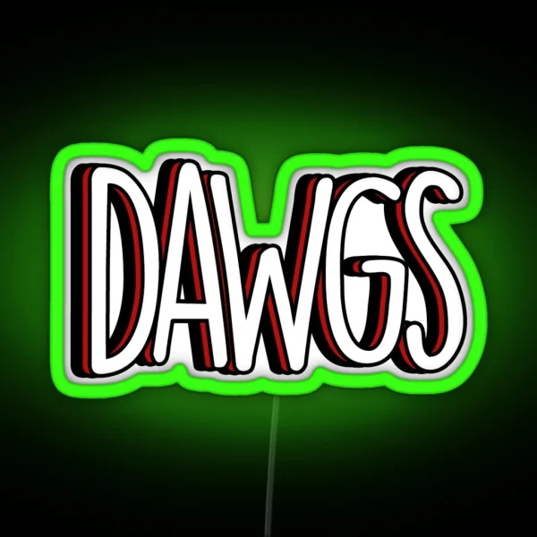 UGA Dawgs RGB Neon Sign