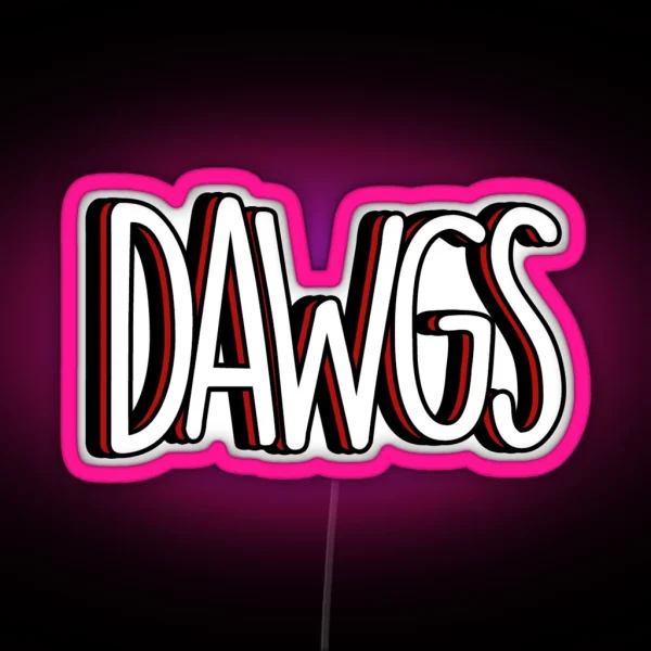UGA Dawgs RGB Neon Sign
