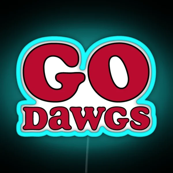UGA Go Dawgs RGB Neon Sign